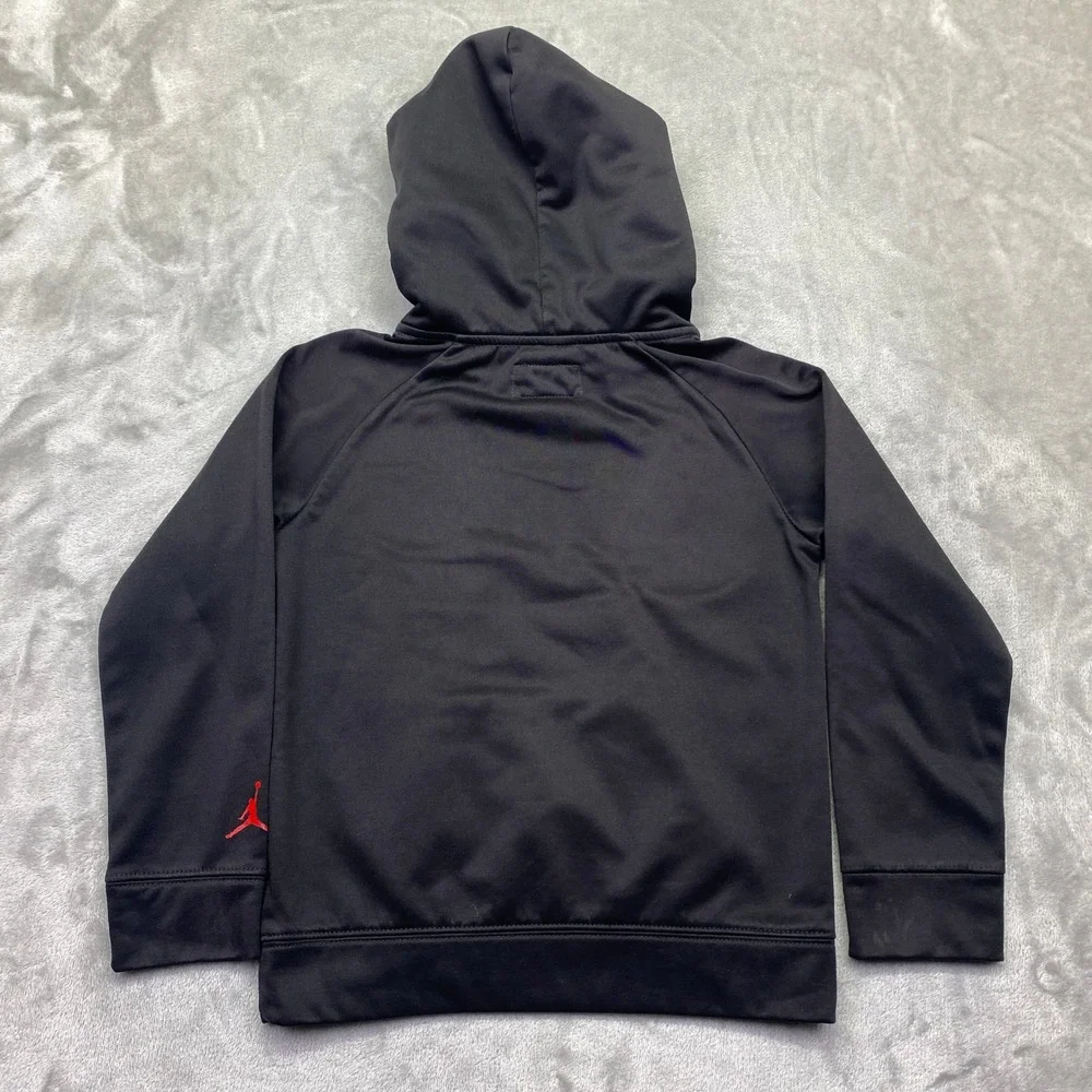 Nike‎ Jordan Dri-Fit Black Red Hoodie Sweatshirt Kids Size 7 116-122cm
